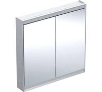 Geberit ONE - Mueble con espejo con iluminación LED, 90x90x15 cm, 2 puertas, aluminio 505.813.00.1