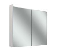 Armario con espejo iluminado Schneider LOW basic LED 15, 2 puertas 40/40cm, 795x147x747mm, 171.480.01.02, Versión: CH estÃ¡ndar/blanco corpus/4000K