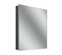 Armario con espejo iluminado Schneider STYLE TW LED, 1 puerta de espejo doble, enchufe a la izquierda, 51,5x71,5x12cm, 194.051.01.44, Versión: CH estándar/negro mate
