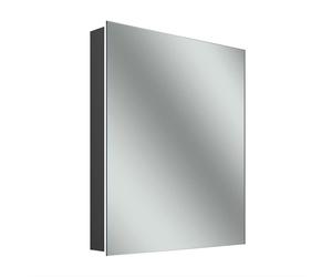 Armario con espejo iluminado Schneider STYLE TW LED, 1 puerta de espejo doble, enchufe a la izquierda, 51,5x71,5x12cm, 194.051.01.44, Versión: CH estándar/negro mate
