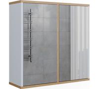 Armario con espejo para baño Vicco Didi Blanco/Artesano 60 x 60 cm con dos puertas de espejo, Model 47666