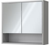 Armario con espejo para baño Vicco Eliza Gris 70 x 65 cm con 2 puertas, Model 40695