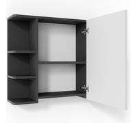 Armario con espejo para baño Vicco Fynn Antracita 79.6 x 64 cm, Model 30173