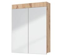 Armario con espejo para baño Vicco Luna Roble Wotan 60 x 77 cm, Model 36759