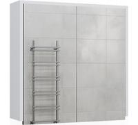 Armario con espejo para baño Vicco Maltin Blanco/antracita 60 x 58 cm con dos puertas de espejo, Model 41483