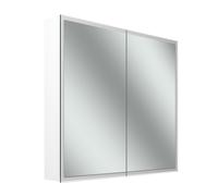Armario con espejo Schneider GLOW D2W, 2 puertas 40/40cm, 813x136x736mm, iluminación perimetral, Dim2Warm, 218.080.01.02, Versión: CH estándar/estuche blanco