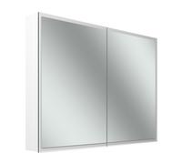 Armario con espejo Schneider GLOW D2W, 2 puertas 50/50cm, 1013x136x736mm, iluminación perimetral, Dim2Warm, 218.100.01.02, Versión: CH estándar/estuche blanco