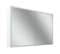 Armario con espejo Schneider GLOW D2W, 2 puertas 60/60cm, 1213x136x736mm, iluminación perimetral, Dim2Warm, 218.120.01.02, Versión: CH estándar/estuche blanco