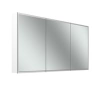 Armario con espejo Schneider GLOW D2W, 3 puertas 45/50/45cm, 1413x136x736mm, iluminación perimetral, Dim2Warm, 218.141.01.02, Versión: CH estándar/estuche blanco