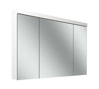 Armario con espejo Schneider LOW plus LED, 3 puertas 30/60/30cm, 1195x120x747mm, iluminación superior, 172.121.02.02, Versión: Norma UE/blanco corporal/4000K
