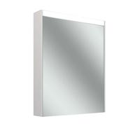 Armario con espejo Schneider OBJECT Line Superior LED, 1 puerta 60cm, tope intercambiable, 595x123x743mm, iluminación superior regulable, 1 caja de enchufe, 205.062.01.0201, Versión: CH standardna/kor
