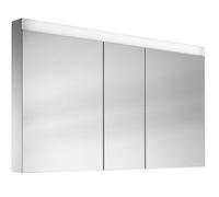 Armario con espejos PATA LED de Schneider, 3 puertas 60/30/60cm, 1495x120x756mm, iluminación superior regulable, 161.150.01.02, Versión: CH estÃ¡ndar/blanco corpus/4000K