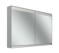 Armario con espejos Schneider FILO H mpotrado, regleta de luz superior, 1195x147x759mm, 2 puertas, 2 enchufes, 180.120.01.04, Versión: CH estÃ¡ndar/carcasa gris