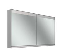 Armario con espejos Schneider FILO H mpotrado, regleta de luz superior, 1395x147x759mm, 2 puertas, 2 enchufes, 180.140.01.04, Versión: CH estÃ¡ndar/carcasa gris