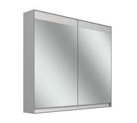 Armario con espejos Schneider FILO H mpotrado, regleta de luz superior, 895x147x759mm, 2 puertas, 2 enchufes, 180.090.01.04, Versión: CH estÃ¡ndar/carcasa gris
