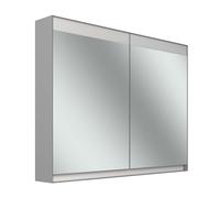 Armario con espejos Schneider FILO H mpotrado, regleta de luz superior, 995x147x759mm, 2 puertas, 2 enchufes, 180.100.01.04, Versión: CH estÃ¡ndar/carcasa gris