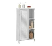 Armario con pie mueble auxiliar para baño armario de baño con 1 puerta y 3 estantes blanco 48x24x96 cm bzr39-w sobuy 48 cm