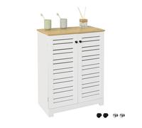 Armario con pie mueble auxiliar para baño armario de baño con 2 estantes y 2 puertas blanco medidas: 60x30x82cm bzr41-w sobuy 60 cm