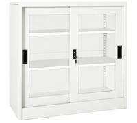 vidaXL Armario con puerta corredera acero blanco 90x40x90 cm