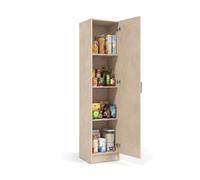 Armario de 1 puerta en efecto microcemento beige 37x180 cm multi useful