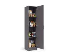 Armario de 1 puerta en gris grafito 37x180 cm multi useful