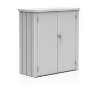 Armario de acero para exterior biohort romeo 132 x 140 x 57 cm y capacidad de 800 l gris plata