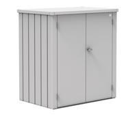 Armario de acero para exterior biohort romeo 132 x 140 x 87 cm y capacidad de 1300 l gris plata