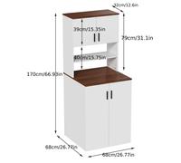 Armario de almacenamiento - Mueble de almacenamiento - Armario - Cajonera - Estantería - Con dos puertas