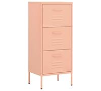 Armario de almacenamiento rosa vidaXL, 42,5 x 35 x 101,5 cm, acero
