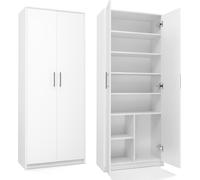 Armario de archivos OLIV, 2 puertas, 74x35x180 cm, color blanco