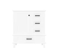 Armario de baño 76x46x83,5 cm - con lavabo, 3 cajones silenciosos, estante de puerta - blanco