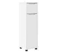 Armario de baño blanco de vidaXL, 30,5 x 30 x 101 cm, fabricado en material de madera