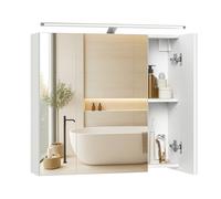 Armario de Baño de Pared con 3 Puertas con Espejo e Iluminación