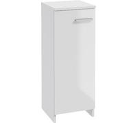 Armario de baño de pie, 79x30 cm, estrecho, blanco brillante, modelo Marlena
