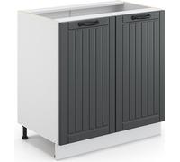 Armario de baño mediano Vicco Fame-Line Antracita 80 x 82 cm con estante, sin encimera, Model 43526