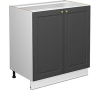 Armario de baño mediano Vicco Fame-Line Antracita-oro 80 x 82 cm con estante, sin encimera, Model 43521