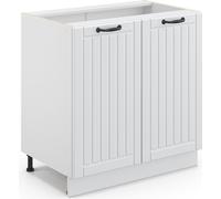 Armario de baño mediano Vicco Fame-Line Blanco casa de campo 80 x 82 cm con estante, sin encimera, Model 43527