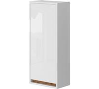 Armario de baño Vicco Detmold Blanco brillo intenso/roble dorado 81.6 x 35 cm con puerta, Model 49528