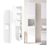 Armario de baño Vicco Fredd Blanco alto brillo 36.4 x 190.5 cm, Model 30380