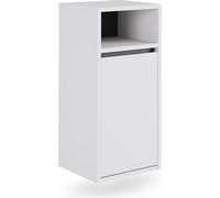 Armario de baño Vicco Viola Blanco/Gris 38 x 80 cm con cesto para la ropa, Model 54883
