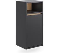 Armario de baño Vicco Viola Gris/Artisan 38 x 80 cm con cesto para la ropa, Model 54884