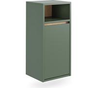 Armario de baño Vicco Viola Verde/Artesano 38 x 80 cm con cesto para la ropa, Model 54885