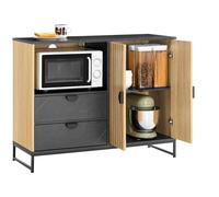 Armario de cocina - Buffet de cocina - Armario de almacenamiento - Armario para microondas - Aparador - Con compartimento para microondas y estante ajustable