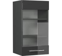 Armario de cocina con vidrio Vicco Fame-Line Antracita alto brillo 40 cm, Model 56949