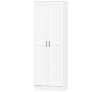 Armario de cocina HOMCOM, armario de almacenamiento con estantes ajustables, color blanco