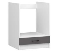 Armario de cocina para horno s60 oliwia blanco 60 cm 1 puerta frente en color gris grafito 60x55x82 cm