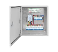 Armario de distribución exterior IP65 con interruptor Caja de distribución con cerradura Impermeable Caja eléctrica para interior y exterior (45 x 50 x 25 cm)
