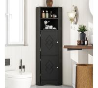 Armario de esquina para baño – Armario de almacenamiento – Mueble de baño – Estantería de esquina – Estantes ajustables – Resistente a la humedad, color