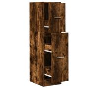 Armario de farmacia vidaXL, color roble ahumado, 30x41x118 cm, fabricado en material de madera