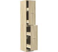 Armario de farmacia vidaXL, estilo Sonoma, color roble, 30x41x174,5 cm, fabricado en material de madera